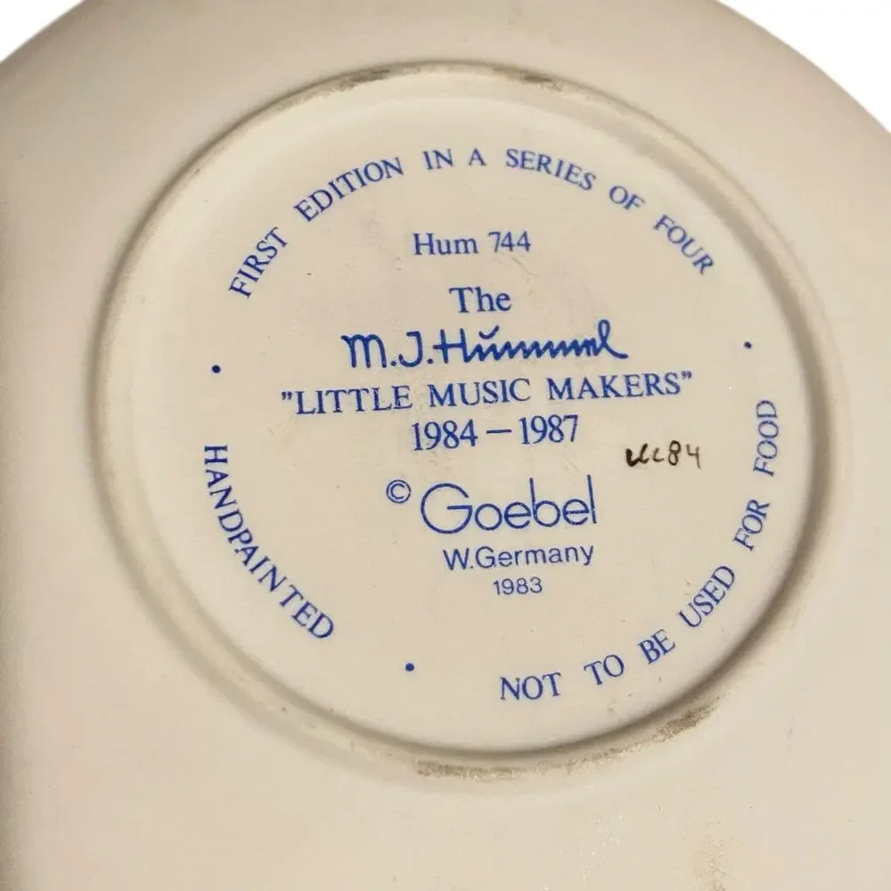 Goebel Mini Plate 1984-1987 “Little Music Makers”   Porcelain Fiddler Vintage